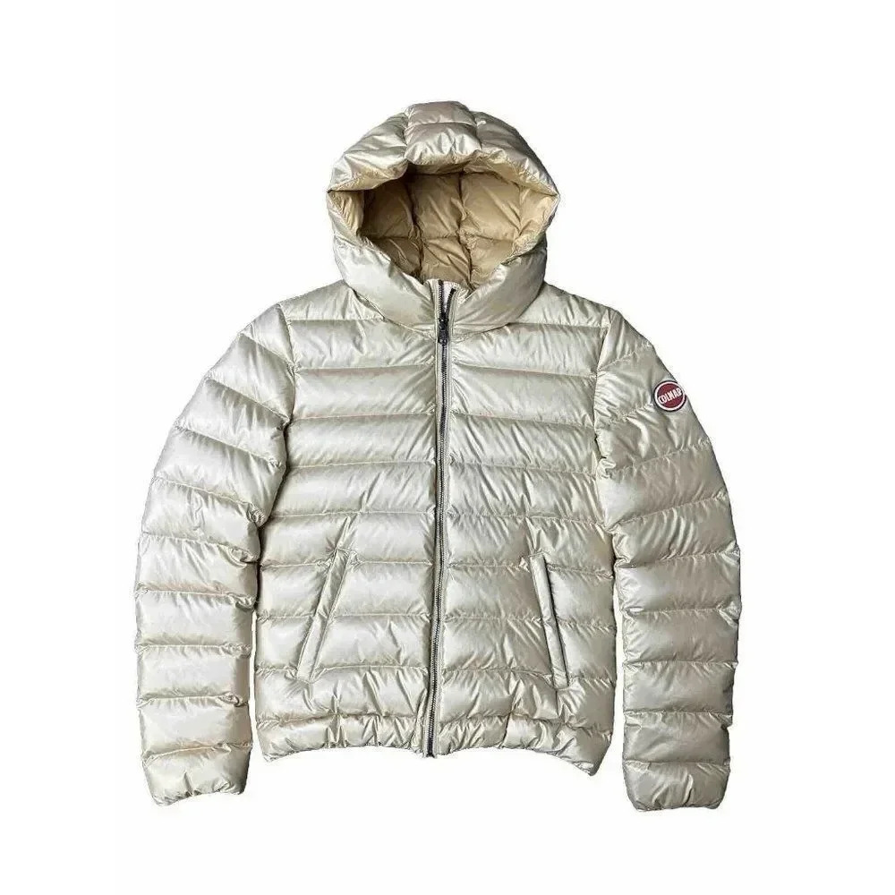 Colmar Girls Bronze Metallic Hooded Puffer Coat Jacket Size 12 Year Quilted